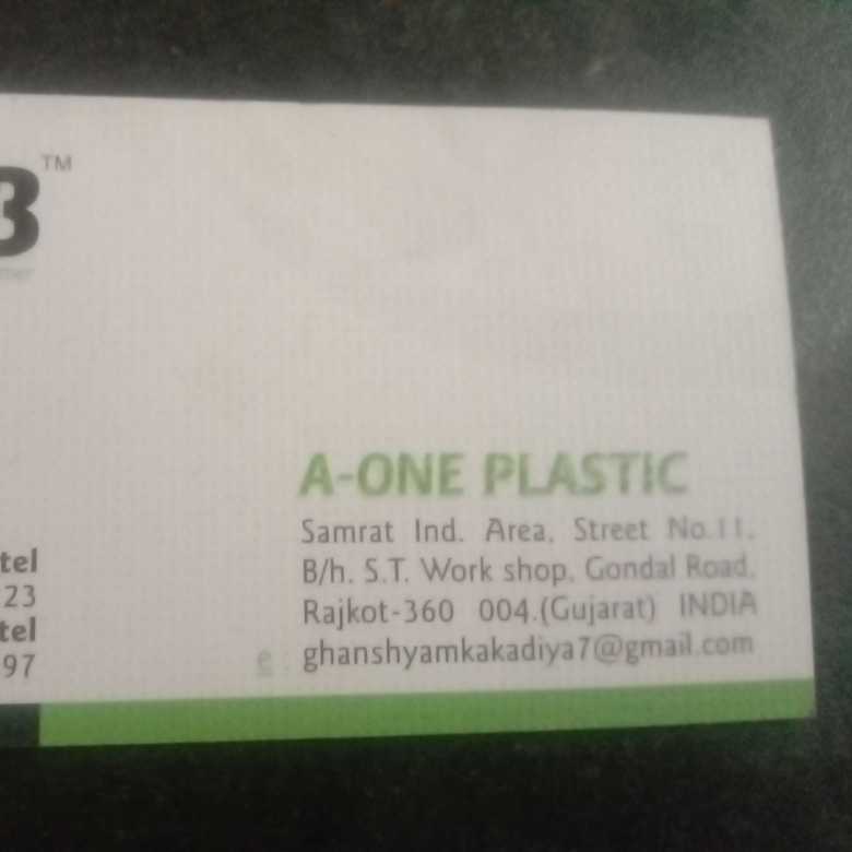 Ghanshyam Kakadiya A One Plastics gujarat india Plastic4trade